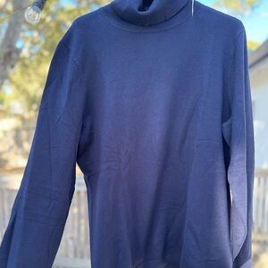 Talbots Women's Navy Turtleneck Sweater